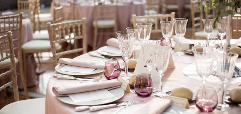 Décoration d'une table de mariage